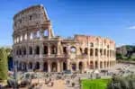 march 9, 2017 - Rome, Italy: tourists in front of The Roman Colosseum, Rome, Italy